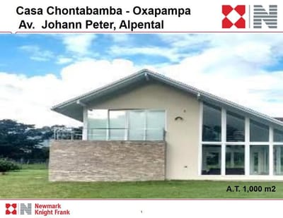CASA BARRIO ALPENTAL, CHONTABAMBA , OXAPAMPA - 1,000  M2
