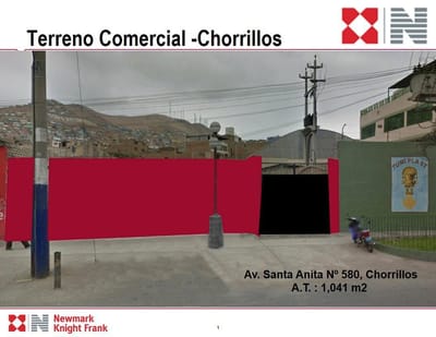 TERRENO COMERCIAL CHORRILLOS AV. SANTA ANITA 1,040 M2