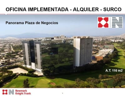 OFICINA IMPLEMENTADA - PATIO PANORAMA - OFICINA 116 M2 SURCO