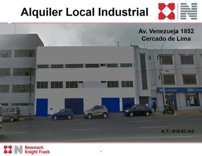 VENTA LOCAL INDUSTRIAL - CERCADO DE LIMA - 818m2 - AV. VENEZUELA