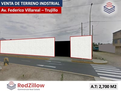 VENTA DE TERRENO INDUSTRIAL 2,700m2 - AV. FEDERICO VILLAREAL - TRUJILLO