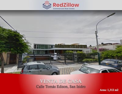 VENTA CASA-TERRENO 1,312 M2 - SAN ISIDRO