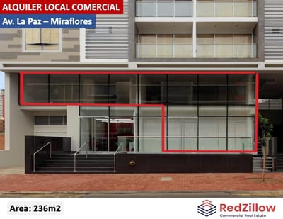 ALQUILER LOCAL COMERCIAL 236M2 - LA PAZ - MIRAFLORES