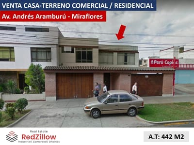 VENTA CASA-TERRENO 442M2 - AV. ARAMBURÚ - SAN ISIDRO