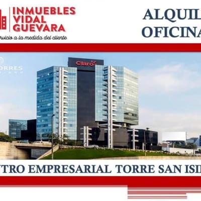ALQUILER OFICINA AMOBLADA DE  M CON TERRAZA EN CE TSI  SAN ISIDRO