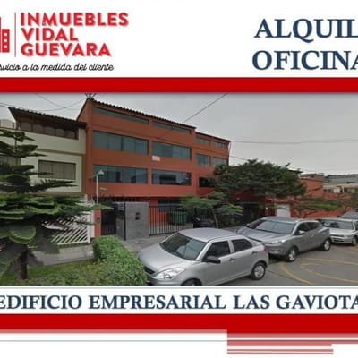 ALQUILER OFICINA IMPLEMENTADA DUPLEX  M EDIFICIO LAS GAVIOTAS  SURQUILLO