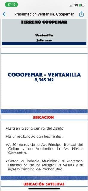 VENTA TERRENO EN VENTANILLA EN URB COPEMAR