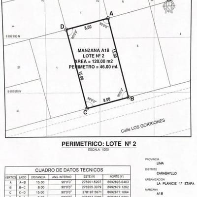 TERRENO EN CARABAYLLO