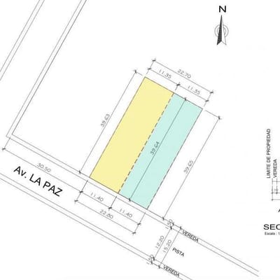 M EN EXCELENTE UBICACIN PARA DESARROLLO INMOBILIARIO  AV LA PAZ