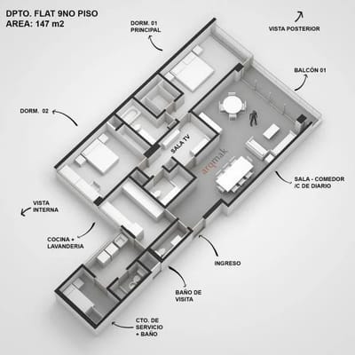 Venta de Lujoso Departamento en San Isidro