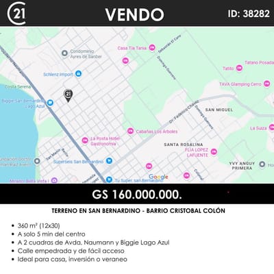 VENDO TERRENO EN SAN BERNARDINO 