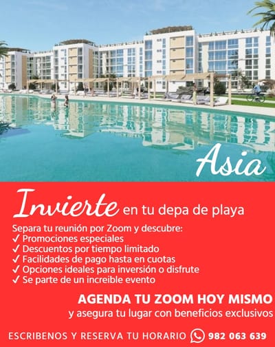 BOULEVARD ASIA – LIQUIDACIÓN UNIDADES DESDE $47,000 – 1D  40M²  ASIA 