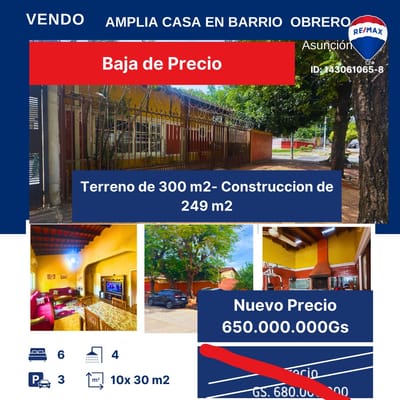 Vendo Hermosa Casa en Barrio Obrero
