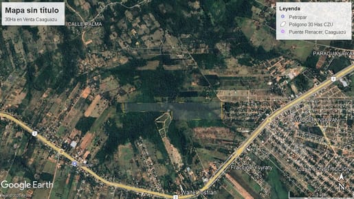 Vendo Hectareas a pocos metros de la ruta PY02 en caaguazu