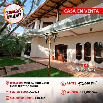 CASA EN VENTA A PRECIO DE TERRENO ENTRE 1º Y 2º ANILLO