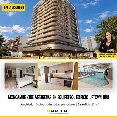 ALQUILO MONOAMBIENTE A ESTRENAR EQUIPETROL