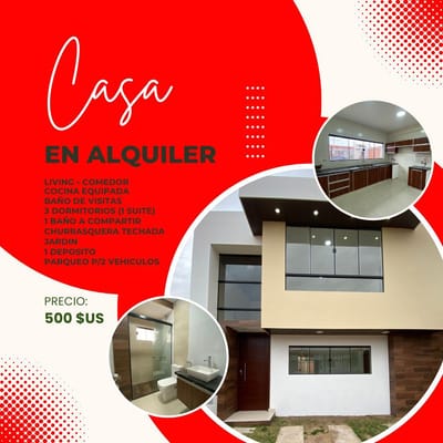 CASA AMPLIA DE 2 PLANTAS EN ALQUILER