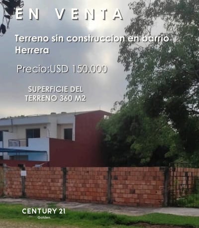 En venta terreno de 12x30 en barrio Herrera en usd 150.000 !! 