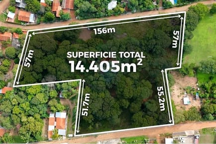 Vendo Amplio Terreno de 14.405 m² en Limpio