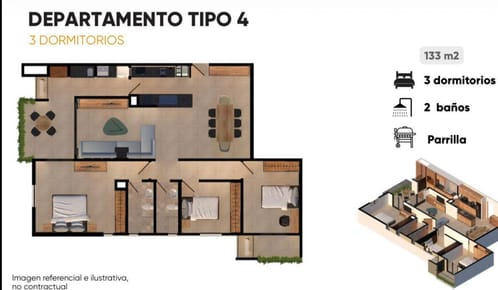 Departamento en el edificio fenix