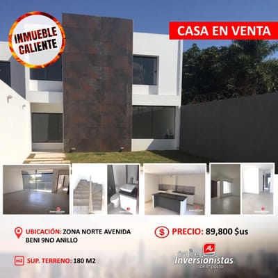 CASA EN VENTA ZONA NORTE 9NO ANILLO