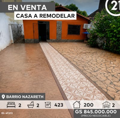 VENDO PROPIEDAD EN BARRIO NAZARETH ASUNCIÓN