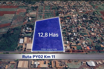 12,8 Has sobre ruta en CDE
