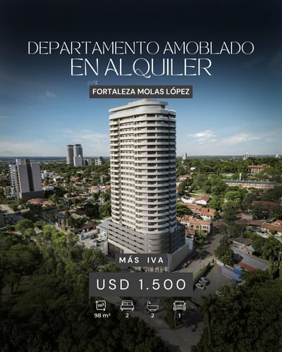 Departamento Amoblado En Alquiler En Edificio Fortaleza Molas López