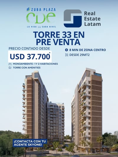 Vendo Departamento En Pozo Pre Venta Zuba Plaza Cde 33