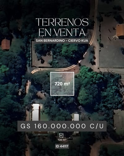 EN VENTA / 2 TERRENOS EN CIERVO KUA SANBER