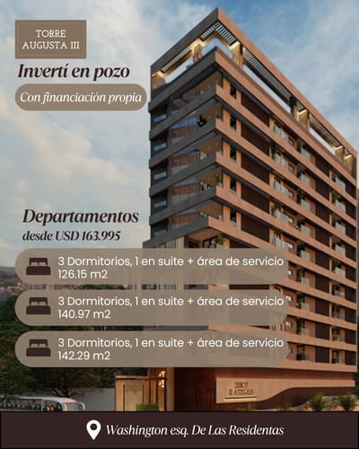 Departamento en venta Torre Augusta III Barrio Las Marcedes