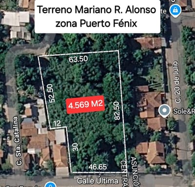 VENDO TERRENO DE 4.569 M2 EN MARIANO ROQUE ALONSO!!