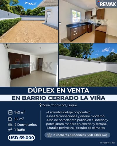 VENDO DUPLEX ZONA CONMEBOL