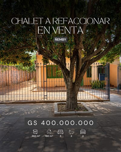 Chalet a refaccionar en venta en Ñemby