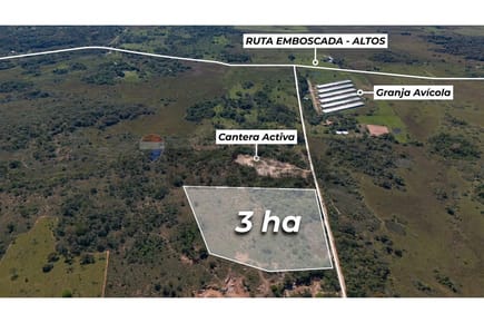 Terreno cantera de 3 hectáreas en Emboscada