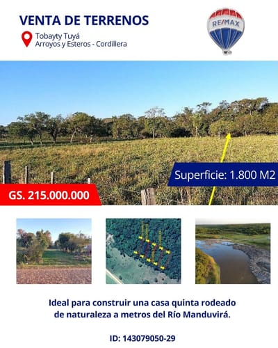 Terreno en Arroyos y Esteros