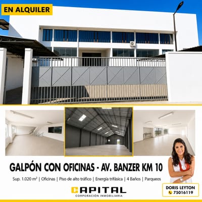 galpon de 800 m2 en alquiler zona norte km 10