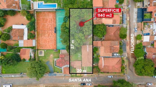 En venta  amplio terreno con construccion en lambare