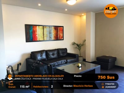 MODERNO DEPARTAMENTO AMOBLADO A ESTRENAR DE 2 DORMITORIOS 