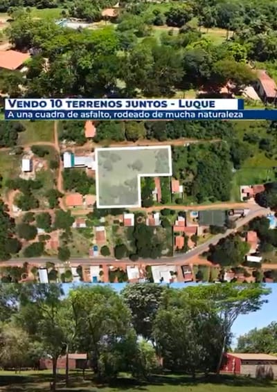 En venta amplio terreno en luque 3.792m2 