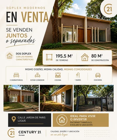 VENDO DUPLEX A ESTRENAR EN LUQUE