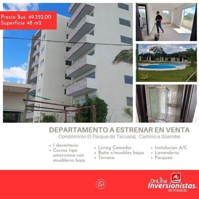 DEPARTAMENTO DE 1 DORMITORIO EN VENTA EN CONDOMINIO ( ZONA ECOLÓGICA )