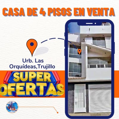 Casa De 4 Pisos En Venta Urb. Las Orquídeas, 