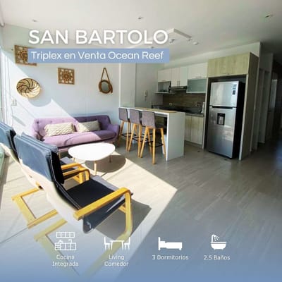 Venta Departamento Triplex En San Bartolo Ocean Reef