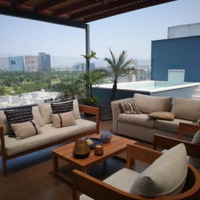 Precioso Penthouse m  dorm Vista Panormica al Golf Los Incas