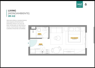 VENDO MONOAMBIENTE EN NEST LIVING, ASUNCION