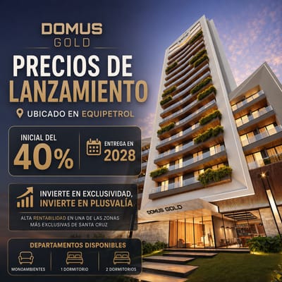 DEPARTAMENTOS EN PRE VENTA EN DOMUS GOLD