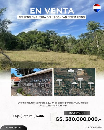 Venta de terreno en Puerta del LAGO, SAN BERNARDINO