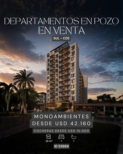 Vendo Departamento en Pozo en CDE SUL by Riz