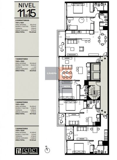 Proyecto de edificio en Pocitos